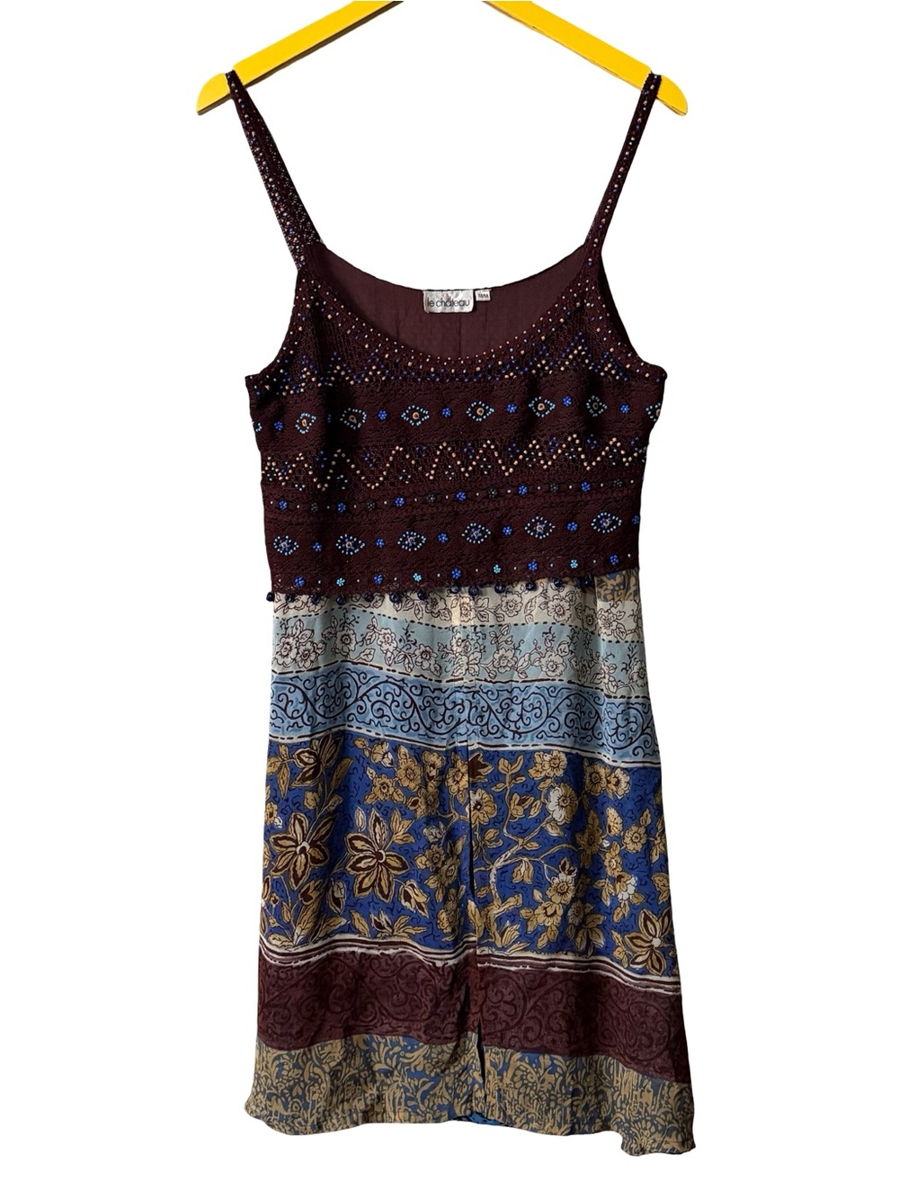 90s Le Chateau Fall Hippie Boho Dress Size M